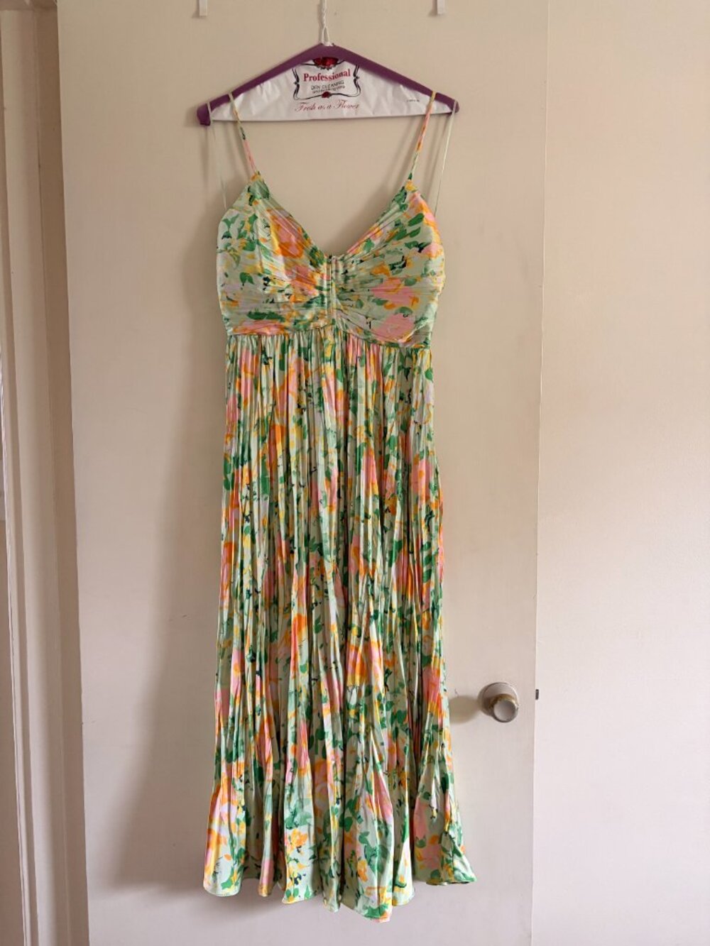 ASTR the Label Maeve Dress - Light Green Floral - Picture 3 of 6